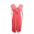 Paule Ka Salmon/coral coloured dress with bows Silk Elastane Modal  ref.657686