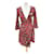 Diane Von Furstenberg DvF Julian Mini robe portefeuille en imprimé Cheetah rose Soie Multicolore Imprimé léopard  ref.657771