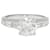 inconnue Solitaire ring with baguette diamonds. Platinum  ref.657790