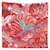 Hermès NEW HERMES MOUNTAIN ZEBRA ALICE SHIRLEY CARRE SCARF 90 RED SILK SILK SCARF  ref.657957