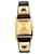 Hermès HERMES MEDOR WATCH 23 MM QUARTZ IN GOLD PLATE AND BLACK LIZARD LEATHER WATCH Golden Gold-plated  ref.658050