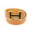 Hermès Marron x Doré 32Kit ceinture réversible avec logo H mm Or blanc  ref.658083