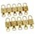 Louis Vuitton padlock 10set Padlock Gold Tone LV Auth 31718 Metal  ref.658479