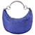 Off White Mini Binder Clip Bag in Strass / Blau Leder  ref.658780