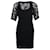 Maje Lace with Slip Dress aus schwarzer Viskose Zellulosefaser  ref.659108