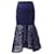 Kenzo Serpentine Skirt with Diamond Pattern in Navy Blue Polyamide Nylon  ref.659111