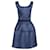 Maje Sleeveless Mini Dress in Blue Polyester  ref.659150