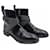 Brunello Cucinelli ankle boots in black patent leather with Precious bead cross ankle trim  ref.659193