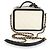 Vanity Chanel White Quilted Caviar Kleiner filigraner Kosmetikkoffer Weiß - Ansicht 2