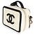 Vanity Chanel White Quilted Caviar Kleiner filigraner Kosmetikkoffer Weiß - Ansicht 6