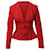 Roland Mouret Peplum Blazer Jacket in Red Polyester  ref.659238