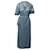 Autre Marque Rotate Birger Christensen Frida Wrap Dress in Blue Polyester  ref.659249
