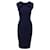 Vestido Roland Mouret Lyrata com detalhe de fita em viscose azul Fibra de celulose  ref.659262