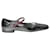 Prada Square Toe Ballet Flats in Silver Patent Leather Silvery  ref.659292