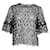 Sandro Paris Guipure Star Lace Top aus schwarzem Polyester  ref.659315