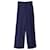 Pantalones Roland Mouret Williamston de pernera ancha en lana azul marino  ref.659408