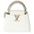 Louis Vuitton Snow White Taurillon & Python Mini-Capucines Weiß  ref.659421