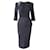 Vestido Roland Mouret com saia texturizada em poliéster preto  ref.659469