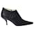 Prada Croc-Effect Pointed Ankle Boots in Black Leather  ref.659480