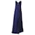 Roland Mouret Ärmelloses langes Kleid mit V-Ausschnitt aus marineblauem Polyester Acryl  ref.659482