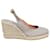 Espadrillas con zeppa Castaner p 38 Grigio Pelle Tela Corda  ref.659993