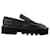 JW Anderson Chunky Flats von Bumper aus schwarzem Leder  ref.660809