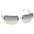 CHANEL Sunglasses White Silver CC Auth am3144 Silvery Plastic  ref.661454