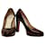 Chloé Sapatos de couro envernizado na cor bordô por Chloe Bordeaux Roxo  ref.661706