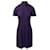 Theory Kleid mit plissierter Taille aus violettem Leinen Lila  ref.661823