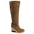 Tod's Tods Knee Length Wedge Boots in Brown Suede  ref.661839