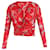 Iro Gabot Pleated Printed Top in Red Silk   ref.662010