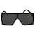 SAINT LAURENT 183 Betty Square Sonnenbrille aus schwarzem Acetat Zellulosefaser  ref.662043