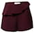 Sandro Paris Ruffled Textured Shorts in Burgundy Polyester   Dark red  ref.662086