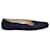 Sapatilhas Faille com bico quadrado The Row Ballet em seda azul marinho  ref.662106