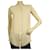 Zadig & Voltaire Blusa Zadig and Voltaire Texas Zac Deluxe Creme Zacquard Seda Sem Manga - Tamanho M Bege  ref.662356