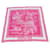 Neon pink DIOR Toile de Jouy Reverse scarf White Fuschia Silk  ref.662662