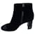 Chanel stivaletto in camoscio nero tacco gioiello Svezia  ref.663119