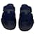 Hermès sandalo chypre scamosciato blu nuovo Suede Bleu Marine  ref.663125