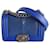 Mini Boy Chanel shagreen bag Dark blue Leather Exotic leather  ref.663272