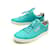 DOLCE & GABBANA CS SHOES1362 7 41 TURQUOISE LEATHER SNEAKERS + SHOES BOX  ref.663508
