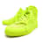 SCARPE GUCCI CODA NEON IN PELLE TRAFORATA 323812 6.5 41.5 scarpe da ginnastica alte Verde  ref.663541