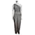 One shouldered pear grey silk and lace Marchesa Notte maxi dress  ref.663651