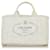 Bolso satchel de lona gris con logo de Prada Canapa Lienzo Paño  ref.663799