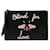 Gucci Blind For Love Leather Embroidered Clutch Bag Black  ref.664693