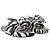 Off White Extra gepolstertes Sl. mit Zebramuster 1001 Schwarz-Weiß-Folien - Ansicht 2