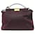 Fendi Handbags Grey Dark red Leather Velvet  ref.666230