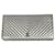 Chanel Geldbörsen Silber Leder  ref.666435