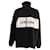 Jaqueta grande com logo com zíper Balenciaga em algodão preto  ref.666644