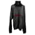 Balenciaga Intarsienstrick-Homme-Pullover mit halbem Reißverschluss aus schwarzer Wolle  ref.666811