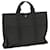 Hermès HERMES Her Line MM Hand Bag Canvas Gray Auth ac998 Grey Cloth  ref.667033
